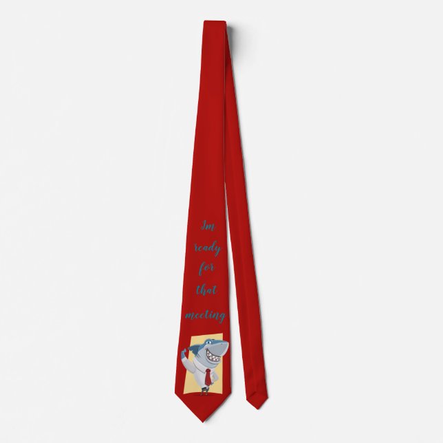 Business Shark, Power Red Neck Tie (Front)