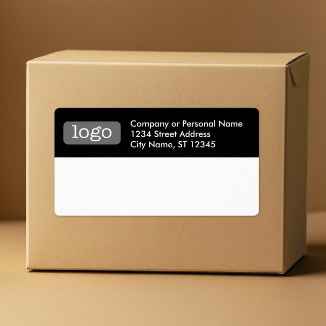 Business Shipping Labels (Custom Box Label with Logo and Return address)