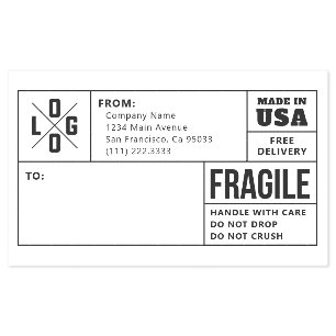 Business Shipping Logo Fragile Warning Self-inking Stamp
