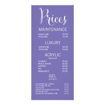 Business Shop Menu Price List Cards Rack Card by Pip_Gerard at Zazzle