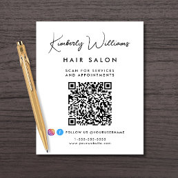 Business Signature Script QR Code Promotional Flyer