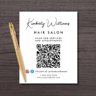 Business Signature Script QR Code Promotional Flyer