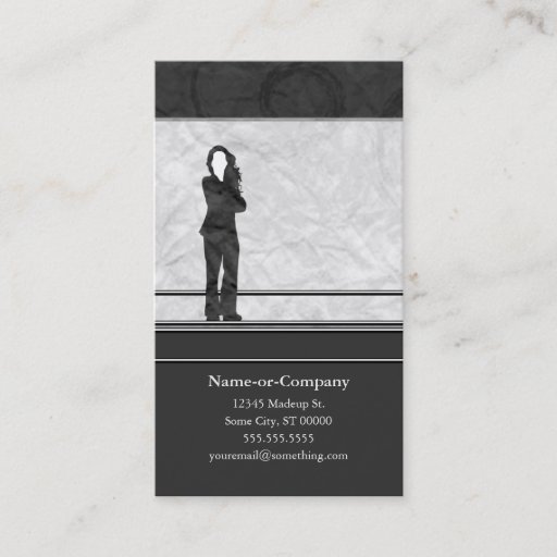 Customizable business silhouettes business cards