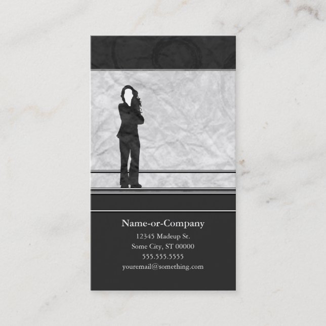 business silhouettes card (Front)