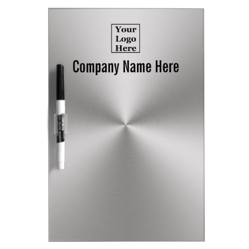 Business Silver and Black Text Your Logo Template Dry Erase Board