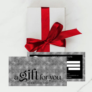 Business Silver Black Holidays Gift Certificate 