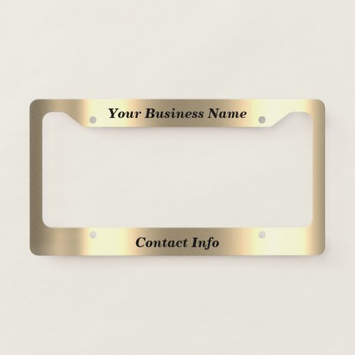 Business Silver Metal Look Contact Custom License Plate Frame