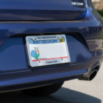 Business Silver Metal Look Contact Custom License Plate Frame