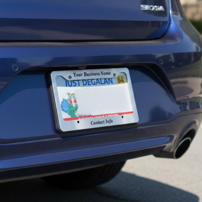 Business Silver Metal Look Contact Custom License Plate Frame (Creator Uploaded)