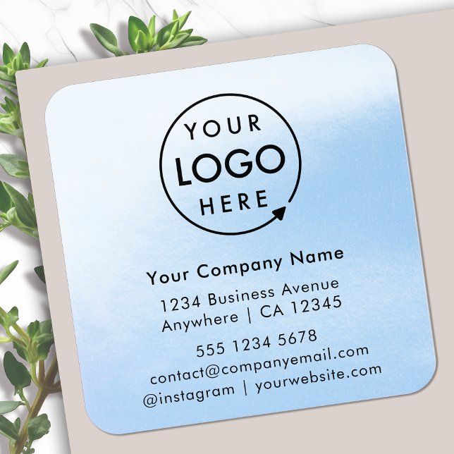 Business Silver Sticker Roll | Logo Address Labels (Professional pre-addressed seal showcasing your brand for envelopes, parcel shipping & business mail)