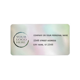 Business simple custom logo holographic label