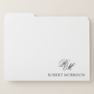 Business Simple Elegant Professional Minimalist File Folder