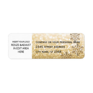 Business simple / insert logo sparkle snowflake label