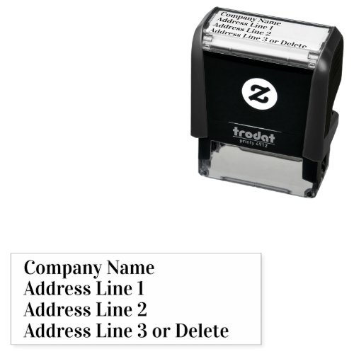 Business Simple Text Return Address Template Self_inking Stamp