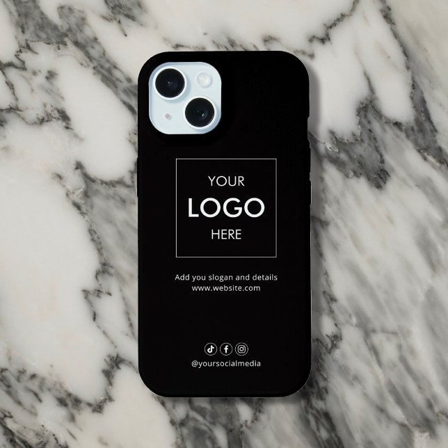 Business Social Media Black iPhone 15 Case (Creator Uploaded)