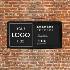 Business Social Media Logo Black Banner