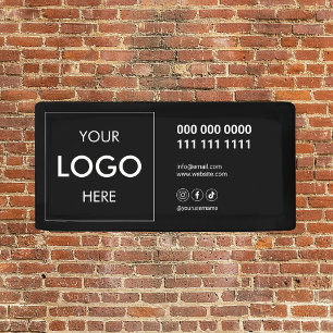 Business Social Media Logo Black Banner