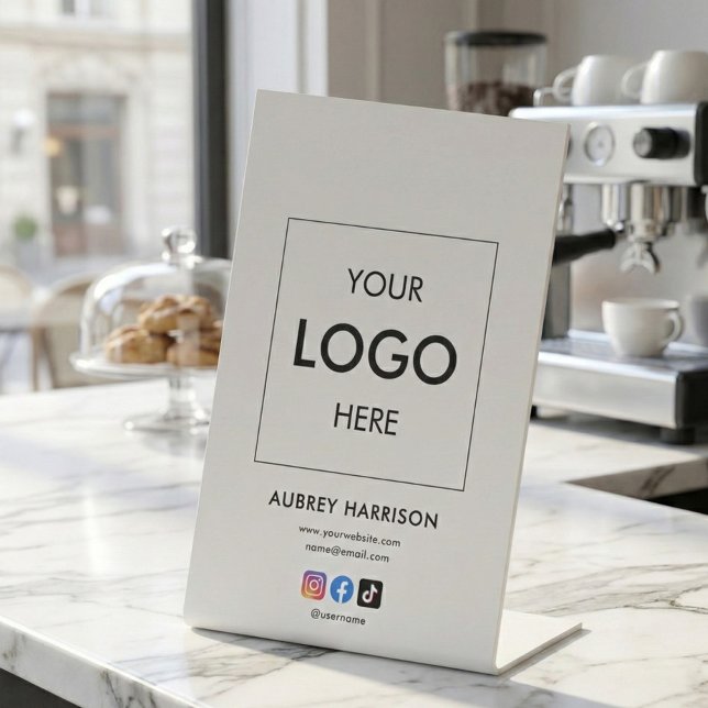 Business Social Media Logo Professional Pedestal Sign (Creator Uploaded)