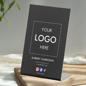Business Social Media Logo Professional Pedestal Sign