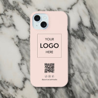 Business Social Media QR Code Blush