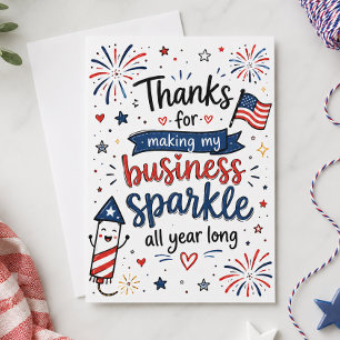 Business Sparkle Thank You Marketing Note Card