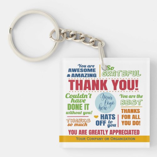 Business Staff Customer Thank You Appreciation Keychain