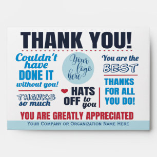Business Staff Thank You Appreciation Cash Bonus Envelope