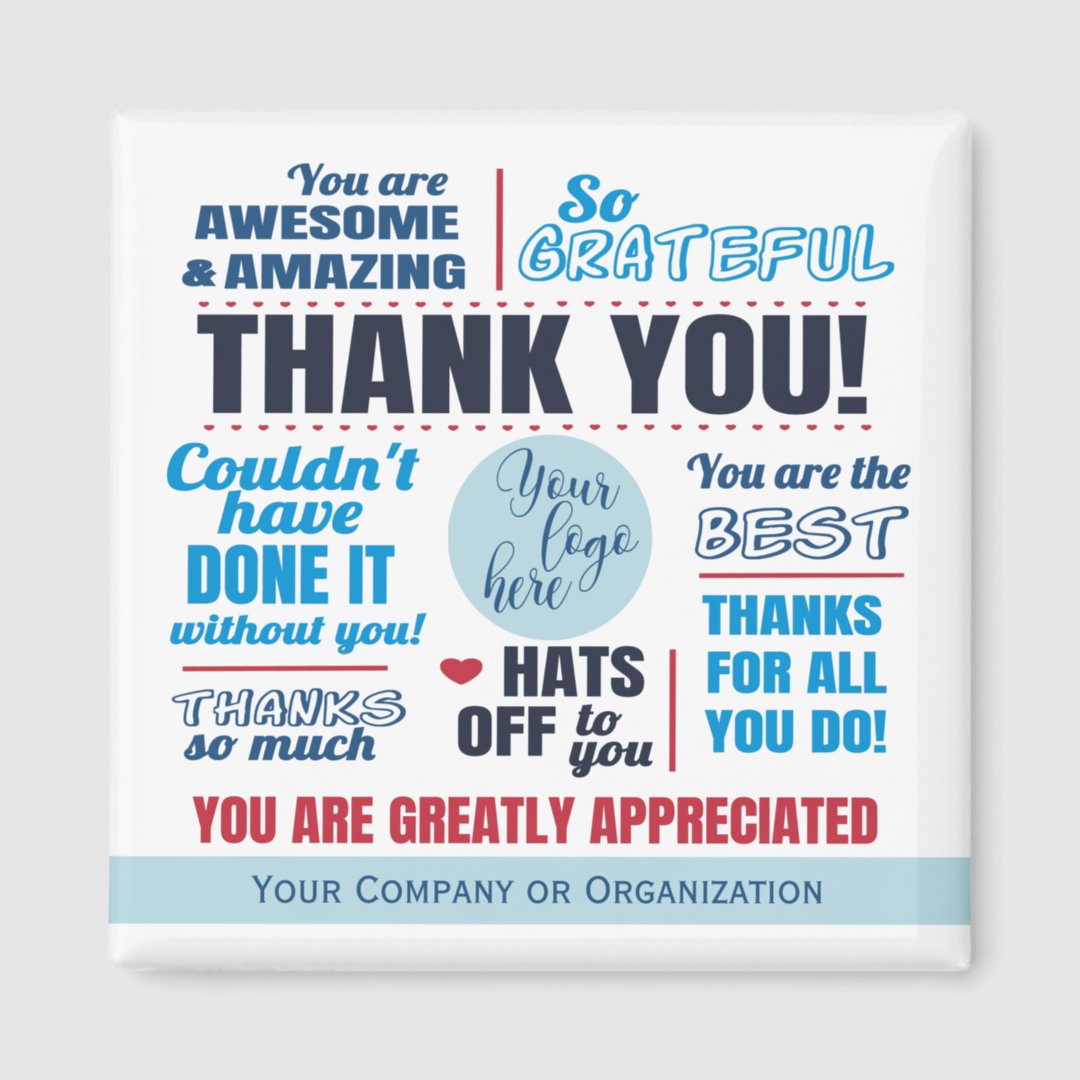 Business Staff Thank You Appreciation Magnet 