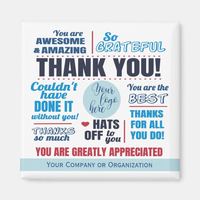 Business Staff Thank You Appreciation Magnet (Front)