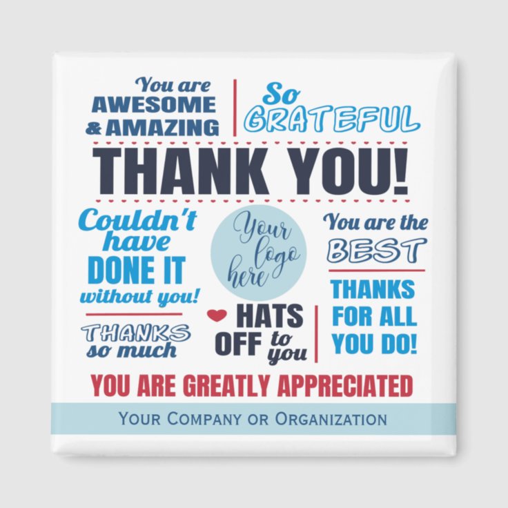 Business Staff Thank You Appreciation Magnet | Zazzle