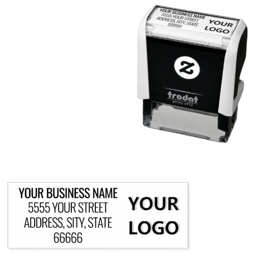 Business Stamp with Your Logo Name Address