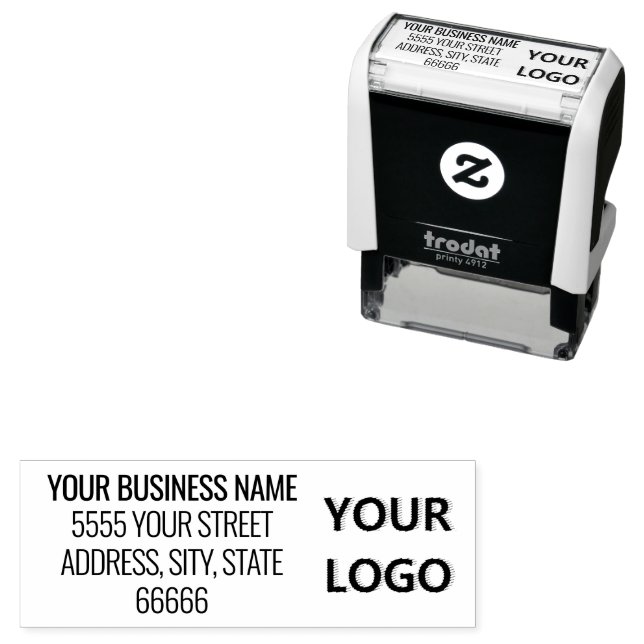 Business Stamp with Your Logo Name Address (In Situ)