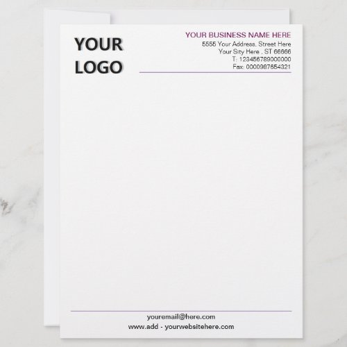 Business Stationery Branded Letterhead Example