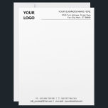 Business Stationery Company Letterhead Template<br><div class="desc">Custom Fonts and Colors - Design Your Own Personalized Business Letterhead with Company Logo and Name Address Contact Information or Custom Text - Add Your Logo - Image - Photo or QR Code / Name - Company / Address / Contact Information - Website / E-mail / Phone / More -...</div>