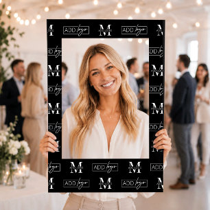 Business Step & Repeat Two Logos Company Marketing Selfie Frame