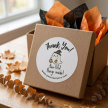 Business Sticker - Friendly Ghost Thank You