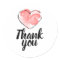 Business stickers, thank you with red heart