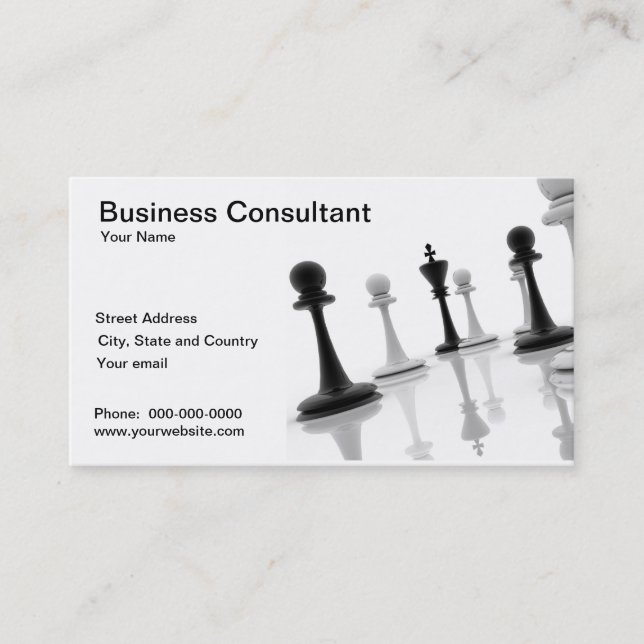 Business strategy consultant business card (Front)