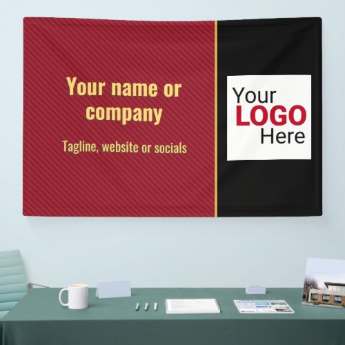 Business Stripe in Red  Black _ Smart Company Banner