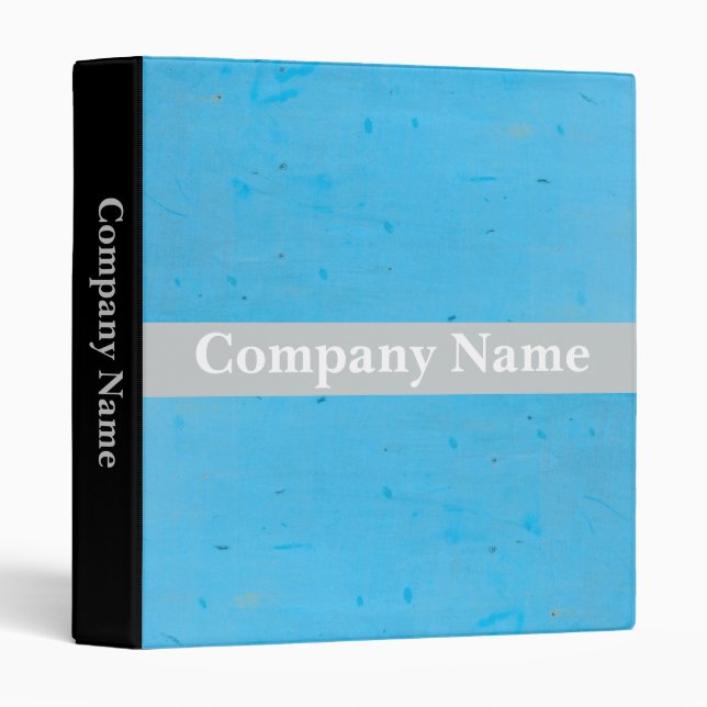 Business stylish blue texture customisable logo binder (Front/Spine)