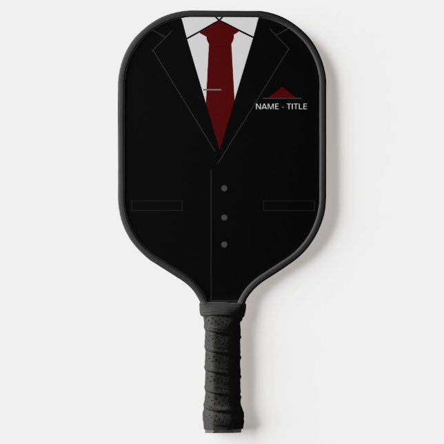Business Suit Name Personalized Pickleball Paddle (Front)