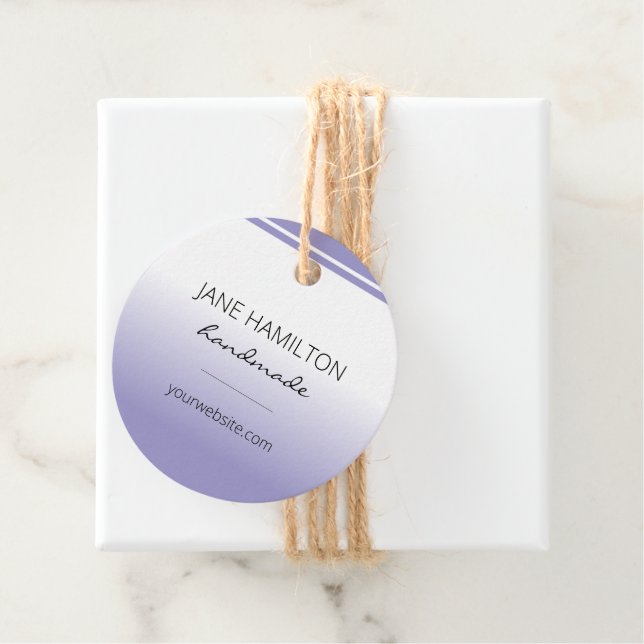 Business Supplies Purple Custom Packaging Tags (In Situ)