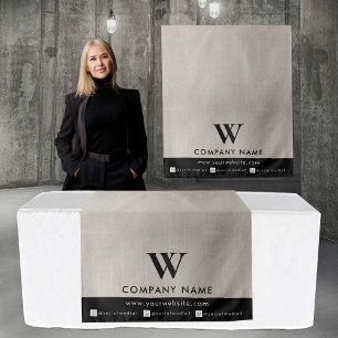 Business Table Runner Banner Linen Social Media Tapestry