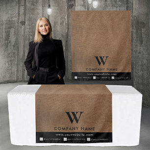 Business Table Runner Banner Linen Social Media Tapestry