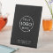 Business Tabletop Sign | Black Logo Pedestal Sign