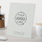 Business Tabletop Sign | Gray Logo Pedestal Sign