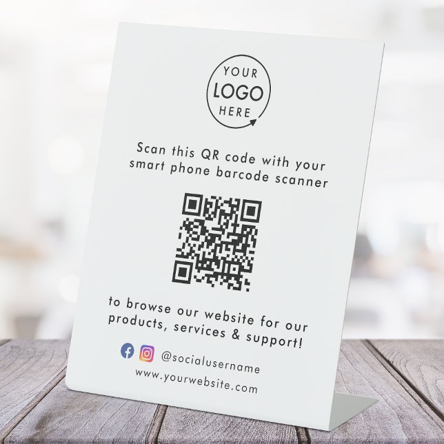 Business Tabletop Sign | QR Promotional Display (Creator Uploaded)