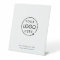 Business Tabletop Sign | White Logo Pedestal Sign