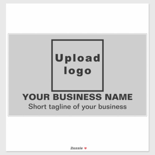 Business Tagline on Gray Large Rectangle Vinyl Sticker