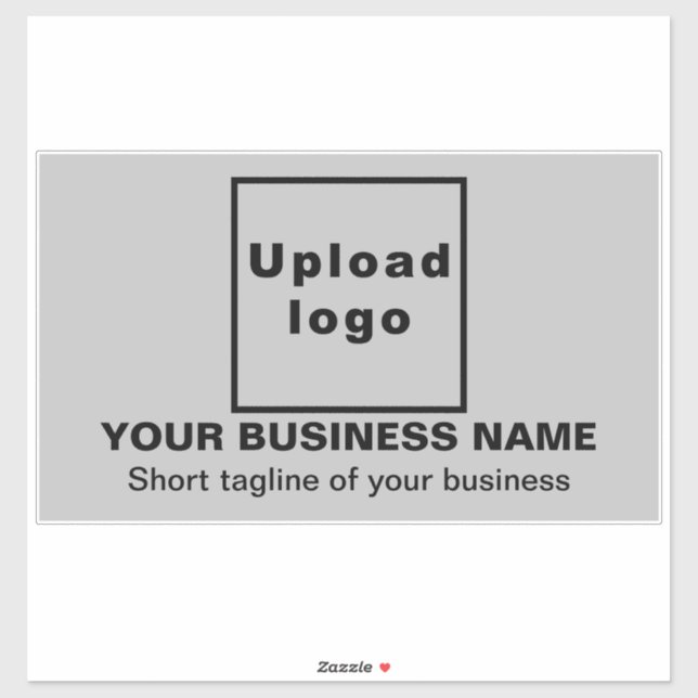 Business Tagline on Gray Large Rectangle Vinyl Sticker (Sheet)